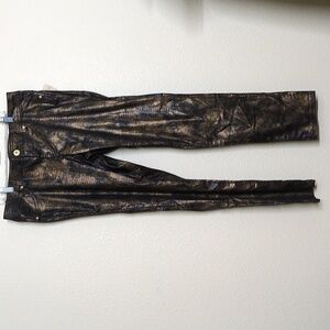 No Boundaries Women's Size 15 Black & Gold Snakeskin Pants